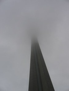 The CN Tower in the clouds