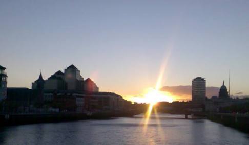 Sunset over Dublin