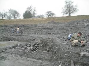 Looking for fossils in Holzmaden