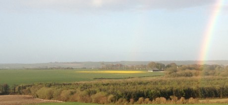 Rapeseed Field and Rainbow