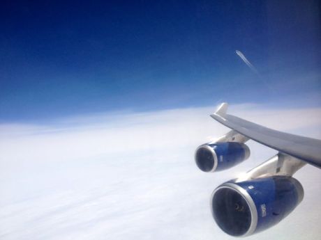 Flight in far distance